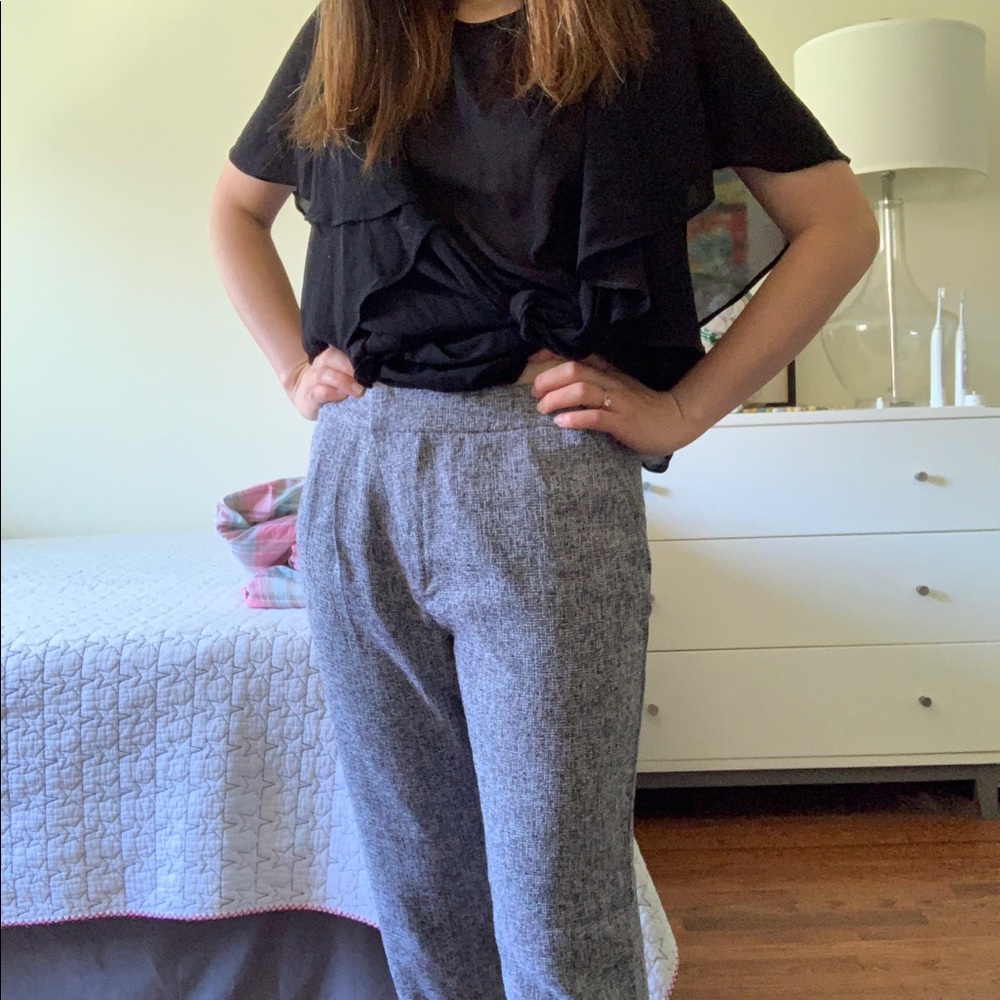 ASOS ovoid pleat front peg pants